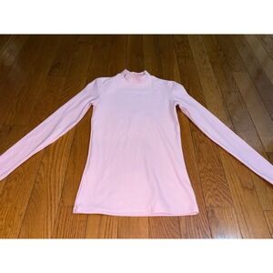 Under Armour ColdGear Mock Neck Long Sleeve Pink Athletic Base Layer Top small S